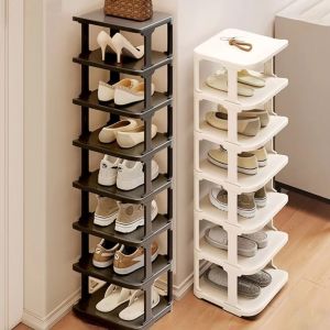 NCNC(OKDEALS01) 2-8 Layers Vertical Shoe Rack Removable Stackable Standing Shoe Shelf Minimalist Anti-drop Shoes Storage Organizer Household