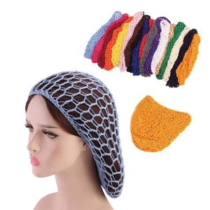 Mesh Crochet Hair Net Crocheted Hair Net Cap Rayon Snood Hairnet Snoods Cover Ornament For Women