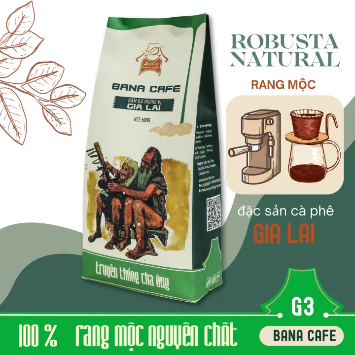 Cà phê Bana Cofe G3/ Gu Mạnh |100% Robusta nguyên chất rang mộc