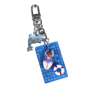 Modern Effect Keychain Lightweight Acrylic Swimming Pool Style Decoration For Bags Everyday Use
