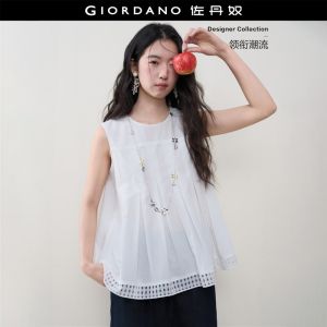 GIORDANO Women Shirt Regular Fit Shirt Non-Elastic Shirt Woven Fabric Item No. 18346308 High Quality Comfortable Daily Wear