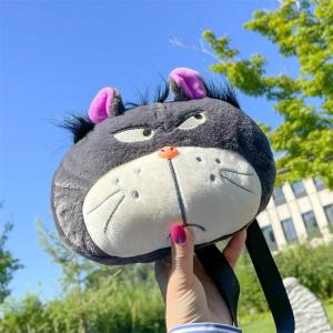 Christmas gifts Disney Lucifer Cat Plush Bag Kawaii Anime Storage Bag Coin Purse Cute Plush Storage Shoulder Cross Bag for Girl Xms Gifts