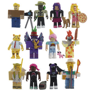 Fast Shipping 12 pieces/set ROBLOXS Celebrity Collection Game Set Building Blocks Doll Toy Decoration Children Christmas Gifts
