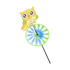 Rotating Owl Animal Wind Spinner Garden Ornament No Tools Required Ground Stake For Backyard Patios Balcony Playroom Use