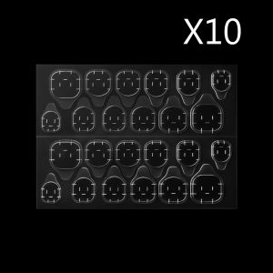 Dorisna 1/10 Tấm Có Thể Đeo móng tay giả keo dán Jelly Glue Nâng Cấp 0.35Mm Siêu Mỏng Hai Mặt Dán Có Thể Tháo Rời độ bám dính cao nhãn dán móng Tự Làm Công Cụ