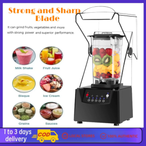 Commercial Blender with Cover for Smoothie Shake Juice Efficient and convenient silent shaved ice machine