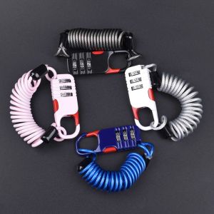 LGJGHJG Three Digit Password Bicycle Rope Lock Zinc Aluminum Alloy Combination Safety Cable Wire Rope Bicycle Safety Rope Lock Colorful Black Anti Theft Motorcycle Wire Rope