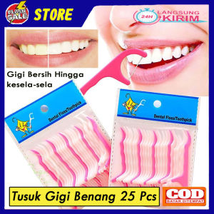 Flashsale: 25 Pcs Tusuk Gigi Benang & Gagang Tusuk Gigi Dental Floss
