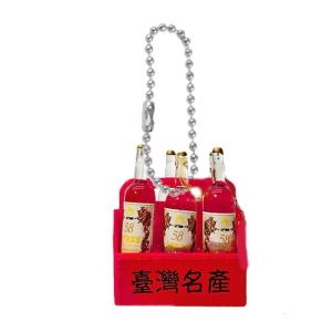 Unique Taiwan Inspired Liquor Bottle Keychain Decorative Metal Pendant For Cultural Enthusiasts And Keepsake Gifting