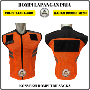 Rompi Lapangan Bahan Jala Tebal Safety Vest K3 Rompi Keselamatan Kerja Lapangan Proyek Hijau