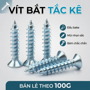 Vít ren thưa vặn vào tắc kê nhựa bắt tường kích cỡ 4mm 5mm 6mm dùng với vít nở 2F 3F 4F 5F 6F 7F sữa chữa treo đồ bắt kệ giá đỡ