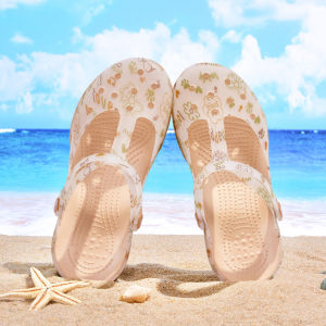 Rascal Rabbit Clog Sandals For Women Summer Non-Slip Beach Shoes Soft Sole Jelly Shoes Korean Style Closed-Toe Plastic Outdoor Slippers