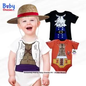 Anime Baby Costume Bodysuit 0-12 Months Luffy Sabo Usopp Monthly Outfit Baby OnesiesPH