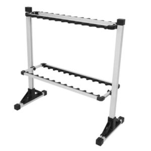 24 Slots Fishing Rod Rack Holder Aluminum Alloy Fishing Rod Pole Display Stand Organizer
