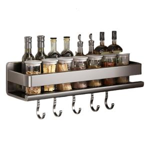 Thời trang tường bếp tổ chức mà không cần khoan tầng Duy nhất giá lưu trữ với treo giải pháp móc