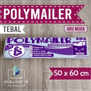 Kantong Plastik Packing Polymailer 50x60Cm Abu Muda / Plastik Packing Online Ekonomis