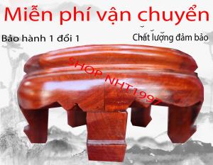 Kỉ tròn có chân gỗ hươngđế để cócbát hương gỗ hương cao 9cm