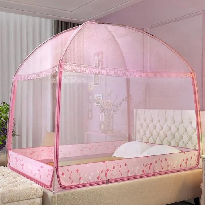 5ft/6ft%20Lace%20Netting%20Crib%20Queen%20Bed%20Rectangular%20with%20Frame%20Princess%20Portable%20Mosquito%20Net%20Cover%20-%20Image%209