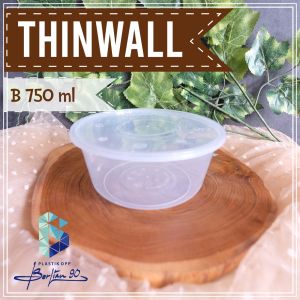 Thinwall Cup B750 – 750ml Tinggi | Cup Plastik Bening Slim | Isi 25 pcs | BPA Free | Tebal 0.45mm | Untuk Es Kopi Thai Tea Jus Minuman Kekinian  | Cocok untuk Thai Tea Matcha Kopi