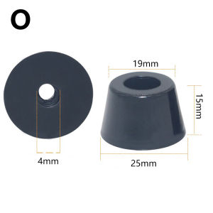 Guan 10 cái miếng đệm chân đồ nội thất chân sốc hấp thụ cao su màu đen đệm chân bàn Ghế bảo vệ sàn chống trượt bàn ghế
