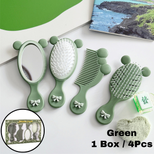 ☆4pc Comb Paddle Hair Brush Detangling Massage Scalp Styling Tool Kid Boy Girl Straight Curly Wavy Christmas 4件套梳子生日圣诞结婚