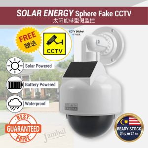 Solar Energy LED Wireless Fake CCTV Simulation Dummy Waterproof Security Camera Recorder Kamera Securiti Palsu 太阳能球型假监控