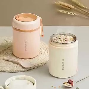 Electric Thermal Heat Insulation Jar 600ml Stainless Steel USB Keep Warm Porridge Soup Lunch  Milk Heating WarmCup