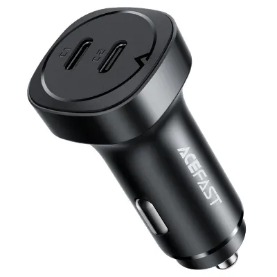 ACEFAST B2 car charger dual USB-C 72W total output zinc alloy body support most fast charge protocols