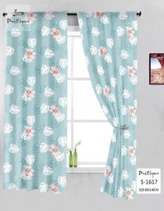 ม่านห้องครัว ม่านเดี่ยว ม่านขนาดเล็ก ม่านกันแดด ม่านกันฝุ่น ม่านห้องนอน ม่านตู้เสื้อผ้า ลายสวย ขนาด80*140CM ผ้าม่าน1ผืน