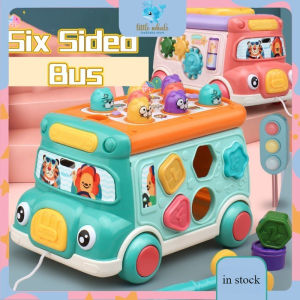 Multifunctional Bus Hammer Montessori Toys Early Learning Educational Budak Perempuan Lelaki