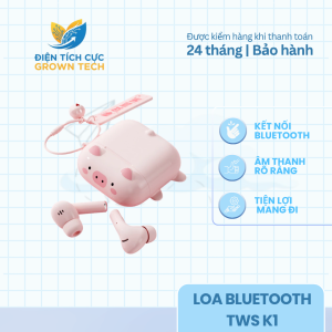 Tai nghe bluetooth TWS K1 hoạt hình dễ thương thiết kế nhỏ gọn đệm tai kèm móc khóa chuông cực xinh