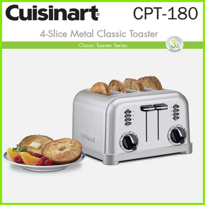 Cuisinart CPT180 Toaster 4 Slice Metal Classic Oven Grill Lazada