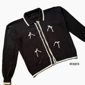 MInji Knit Cardigan - Cardigan Rajut Pita Model Terbaru