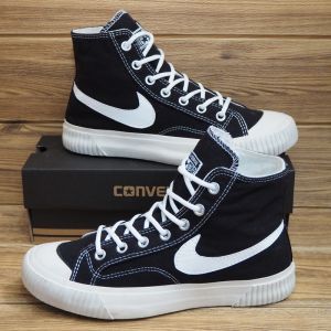 SEPATU SNEAKERS PRIA CLASSIC HIGH TINGGI HITAM