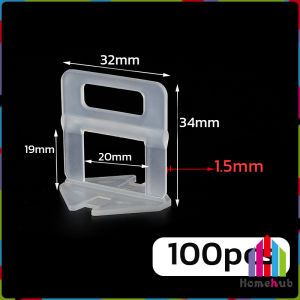 HB 100Pcs Insert Wedge Tile Leveler Systemy Transparent Clips For Stone Installation Use