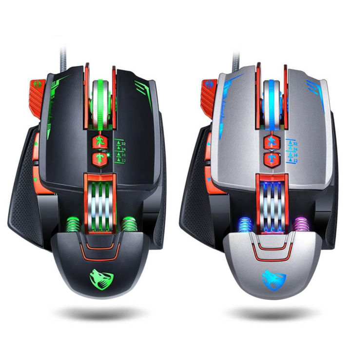 T-WOLF V9 Mouse Ergonomic Lighting Adjustable DPI 8 Keys USB Wired ...