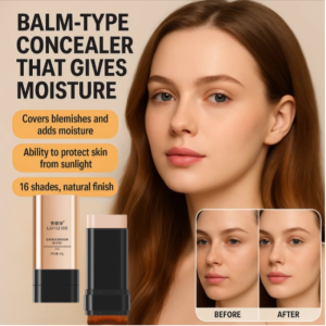 🌸​Laurith Foundation Stick Conceals Blemishes/Waterproof Long-lasting Concealer Stick/Oil Control and Whitens Skin Without Flaking