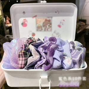 【♡Ngôi Nhà Bé Gái Đáng Yêu♡】 10 Cái/bộ Dây Buộc Tóc Ruột Lớn Cho Nữ Dây Buộc Tóc Khí Chất Phong Cách Hàn Quốc Dây Buộc Tóc Ruột Quả Béo Dễ Thương Cho Nữ Đơn Giản