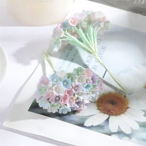 GUQIANFANG86 Realistic Silk Artificial Flowers Fake Gypsophila Gift Box Decoration Colored Mini Wedding Bouquet Scrapbook