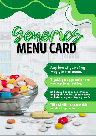 GENERICS MENU CARD | Lazada PH