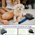 Dog Brush For Long Haired Dogs Poodles-Dog brushes for grooming&shedding-Large Firm Slicker Brush for Goldendoodles-With Soft Massage Grooming Stainless Steel Pins, Pet Grooming Wire Brush-25mm(1"). 