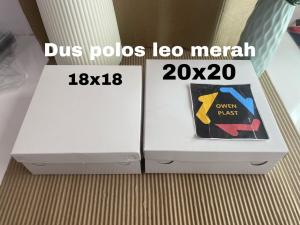 KOTAK NASI/NASI KOTAK/DUS MAKANAN POLOS 18X18 DAN 20X20 CM LEO MERAH 400 GSM SUPER TEBAL TERMURAH