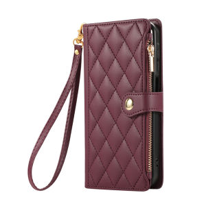 Case for Samsung Galaxy A36 A56 A26 A16 A06 A55 A35 A15 A25 A54 A34 A24 A14 A23 A13 A53 A33 5G 4G Fashion Embossed Zipper Wallet Leather Floral Flip Phone Casing Bag with Wristlet Strap