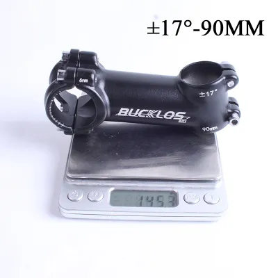 BUCKLOS 17° Aluminum Alloy Bicycle Stem MTB Roadbike 90mm Handle Stem Light Weight Negative Bike Stem Cycling Parts