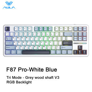 AULA 87 Key Hot-swappable Customized mechanical keyboard Gasket Structure Tri-mode RGB backlight Wired Bluetooth 2.4G Wireless 80% Mechanical Keyboard Supports Driver Programming(F87)