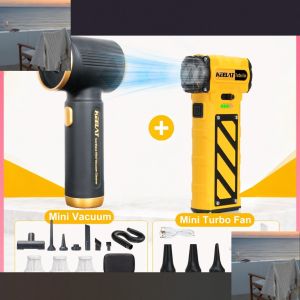 4 in 1 Mini Car Vacuum Cleaner Powerful Suction Portable Cordless Dust Remover for Car Home Use Blower & Inflator
