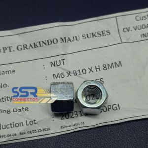 (5 PCS) MUR NUT M6 TEBAL 8MM BAUT 10 UNIVERSAL MOTOR ORIGINAL
