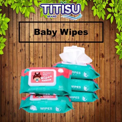 🧻[80 Pcs] Non Alcohol Wipes Baby Hand and Mouth Wipes 🧻[80 Helai] Lap Baby Tisu Tanpa Alkohol Untuk Tangan dan Mulut🧻[80张]无酒精湿巾婴儿手口湿巾🧻