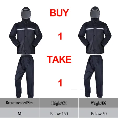 BUY 1 TAKE 1 Raincoat for motorcycle rider raincaot waterproof for men raincoat suit raincoat waterproof jacket Rainstorm level waterproof raincoat detachable double brim high reflective strip comfortable and wear-resistant raincoat