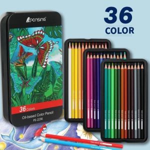 PENSING 36 Color Oil-Based Colored Pencils Set for Kids Non-Toxic Durable & Easy to Use Vibrant & Bright Basswood Wood Grip